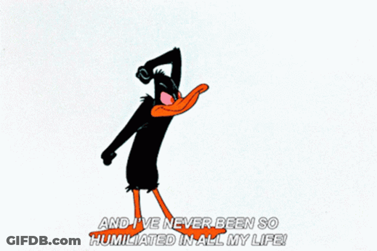 Daffy Duck Got Humiliated GIF
