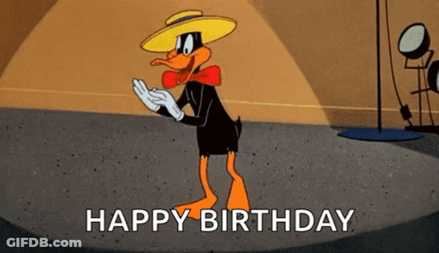 Daffy Duck Greeting Happy Birthday GIF