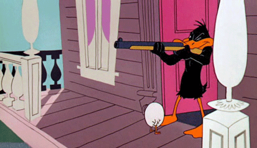 Daffy Duck Gun Anime Loop GIF
