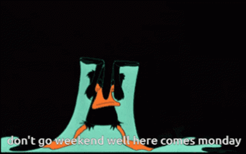 Daffy Duck Here Comes Monday GIF