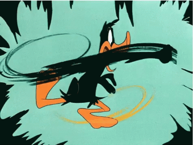 Daffy Duck Hysterical Cartoon GIF