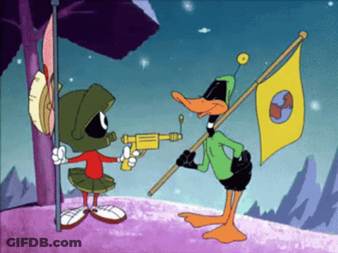 Daffy Duck & Marvin The Martian GIF