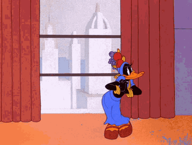 Daffy Duck Samba Fruit Hat GIF