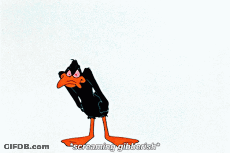 Daffy Duck Screaming In Happiness GIF