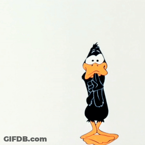 Daffy Duck Shift Of Emotions GIF