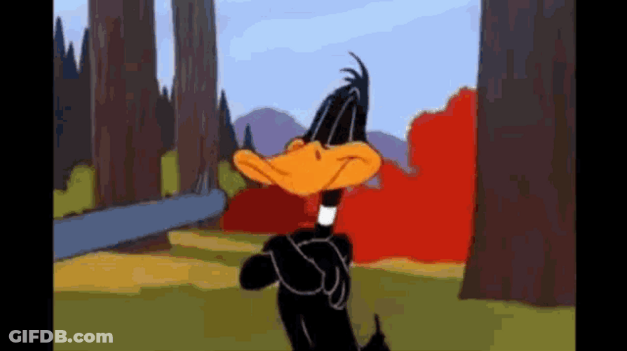 Daffy Duck Spin Bill GIF