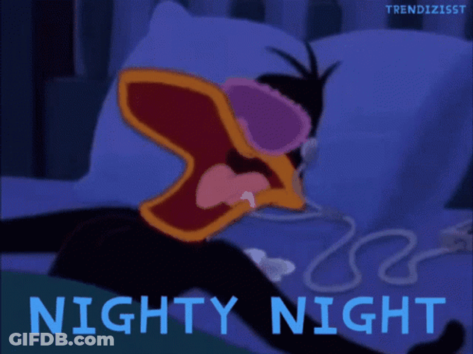 Daffy Duck Sweet Dreams Drooling GIF