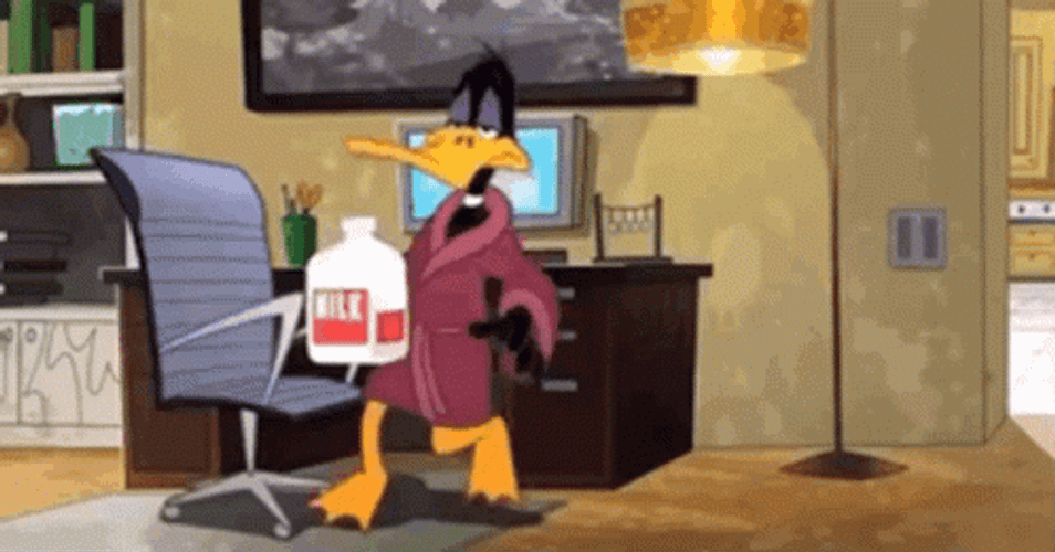 Daffy Duck Tired Worker GIF