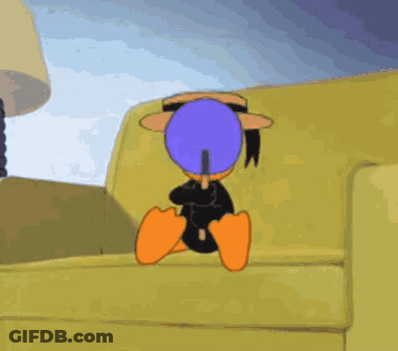 Daffy Duck With Lollipop GIF