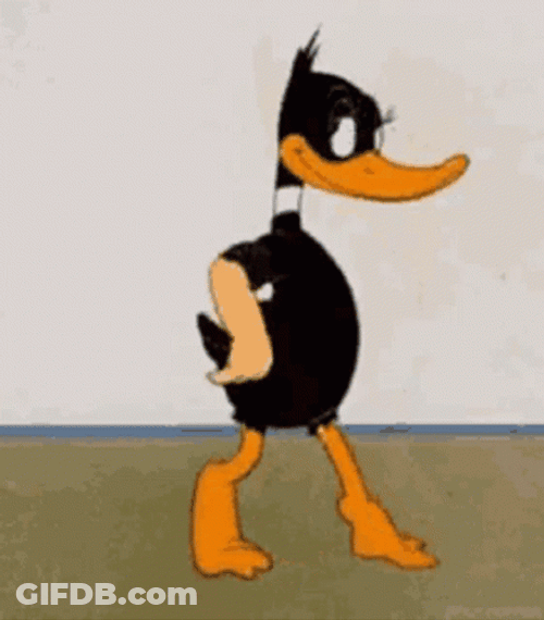 Daffy Getting Off His Clothes GIF