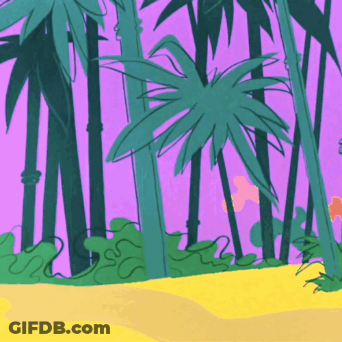 Daffy Relaxing On Hawaiian Beach GIF