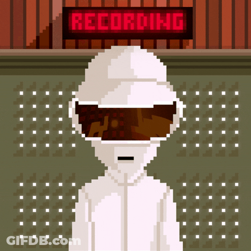 Daft Punk Dancing Pixel Artwork GIF