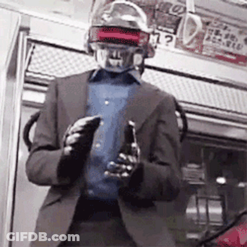 Daft Punk Robotic Helmet Dancing GIF