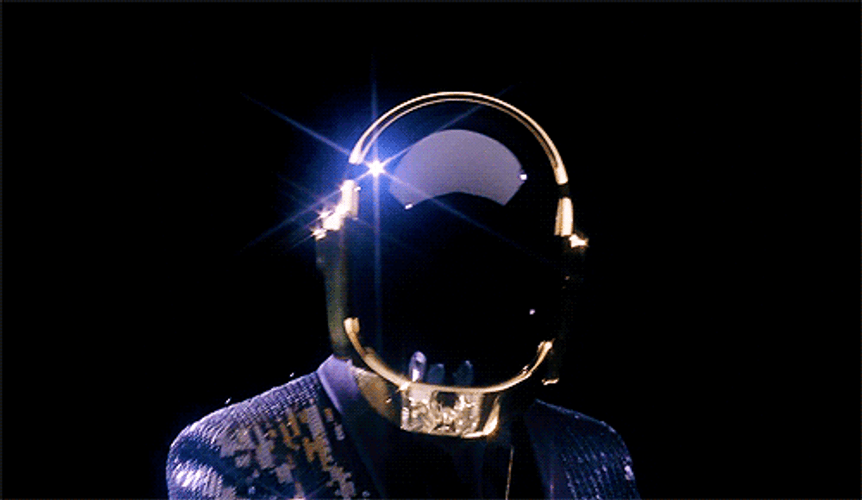 Daft Punk Sparkling Shiny Helmet Dancing GIF