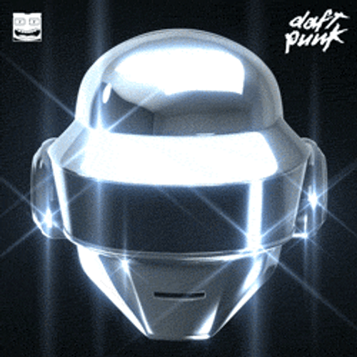 Daft Punk Spinning Steely Helmet GIF