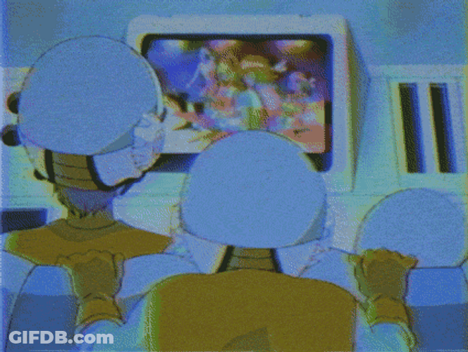Daft Punk Watching Tv Animation GIF