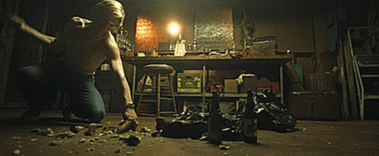 Dahmer Evan Peters Hammering The Floor GIF