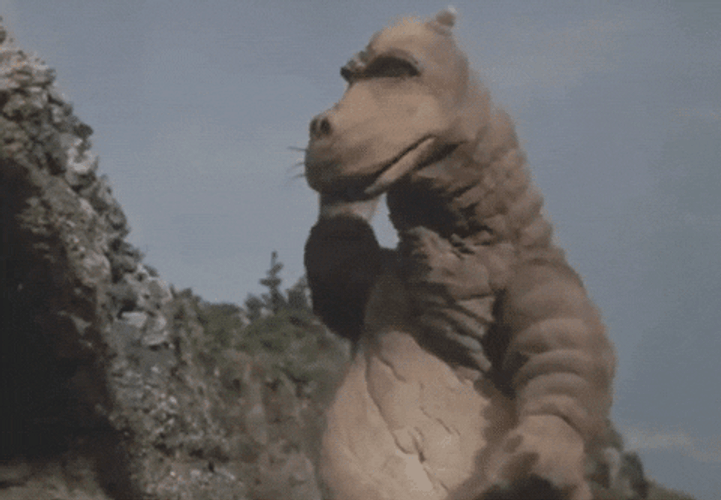 Daiguru Versus Goliath Monster Scene GIF