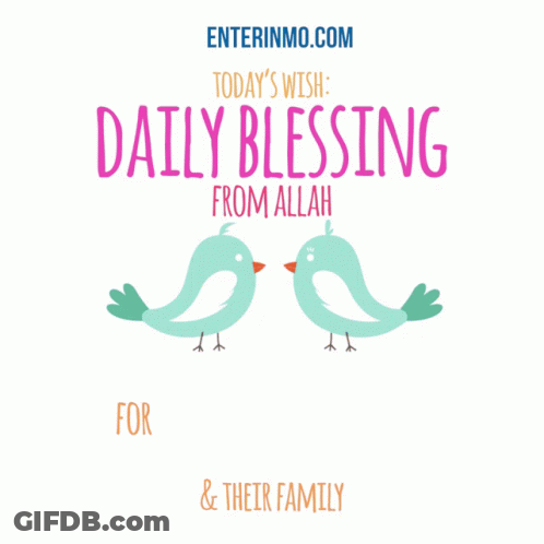 Daily Blessing From Allah For Newly Wed Twins GIF