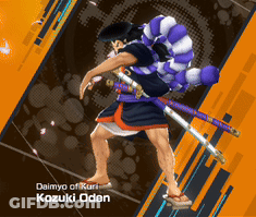 Daimyo Of Kuri Holding Sword GIF