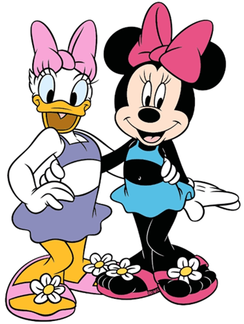 Daisy Duck And Minnie Mouse Swimsuit GIF