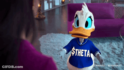 Daisy Duck Wearing Theta Shirt GIF