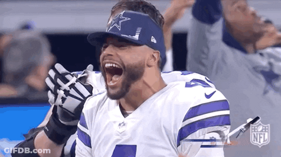 Dak Prescott Screaming With Excitement GIF