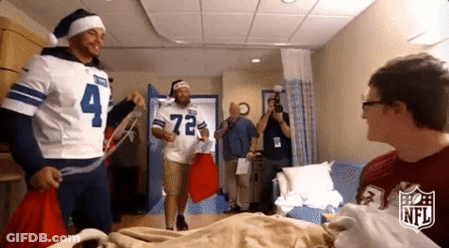 Dak Prescott Visiting Patients GIF
