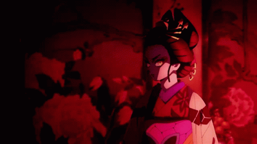 Daki Fierce Eyes Head Tilt Demon Slayer GIF