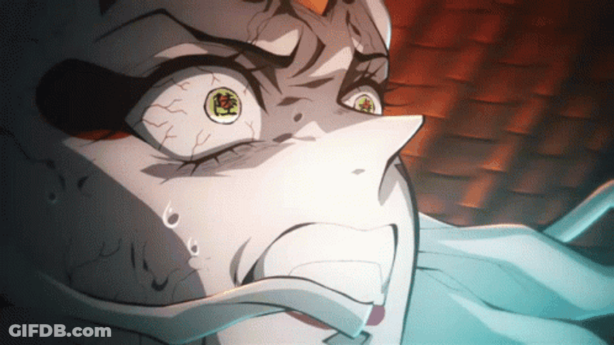 Daki Furious Screaming Reaction Demon Slayer GIF
