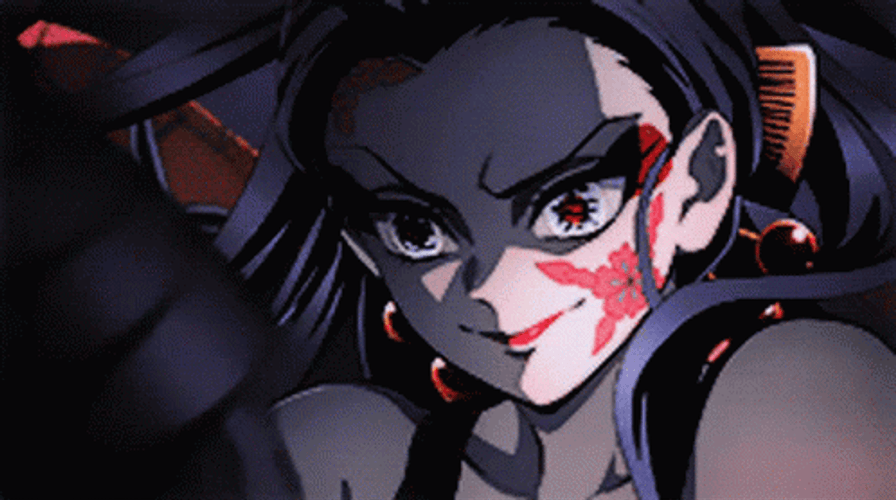 Daki Talking Steely Eyes Demon Slayer GIF