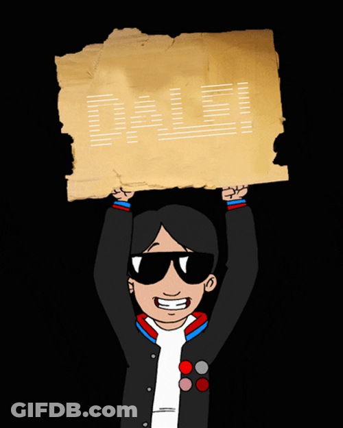 Dale Cheering Placard GIF