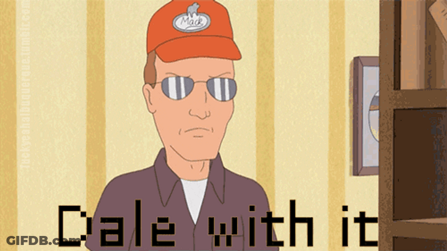 Dale Gribble Open Eyeglasses GIF