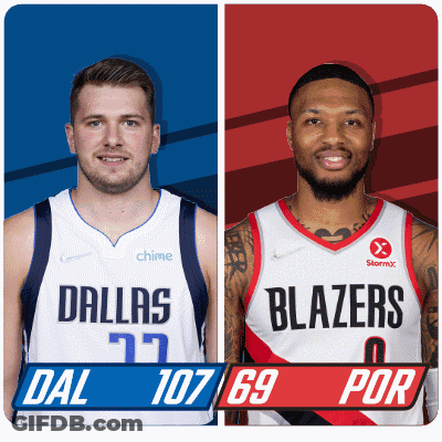 Dallas And Blazers Basketball Players GIF