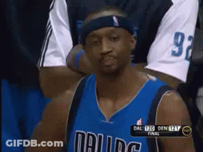 Dallas Basketball Player In Headband Sitting In Stands GIF