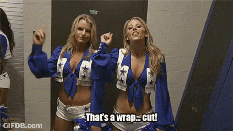 Dallas Cowboy Cheerleader Wrap It Up GIF