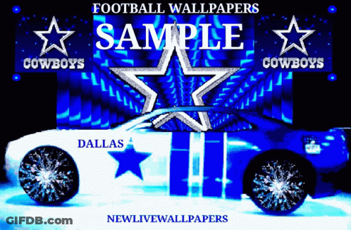 Dallas Cowboys Car With Blue And White Stripe GIF