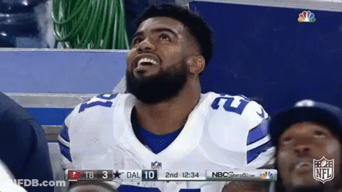 Dallas Cowboys Player Sitting In Stands GIF
