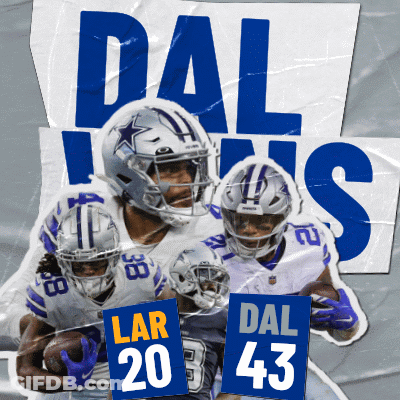 Dallas Cowboys Poster With Football Players GIF