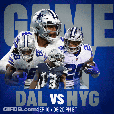 Dallas Cowboys Vs New York Giants Football Poster GIF