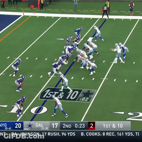 Dallas Cowboys Vs NYG Football Game GIF