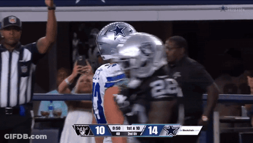 Dallas Cowboys Vs Raiders Football Game GIF