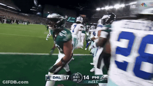 Dallas Eagles Vs Denver Broncos Football Game GIF