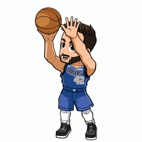 Dallas Mavericks Animated Player Bouncing GIF