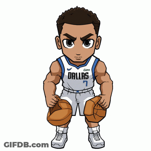 Dallas Mavericks Animated Player Muscle Flex GIF