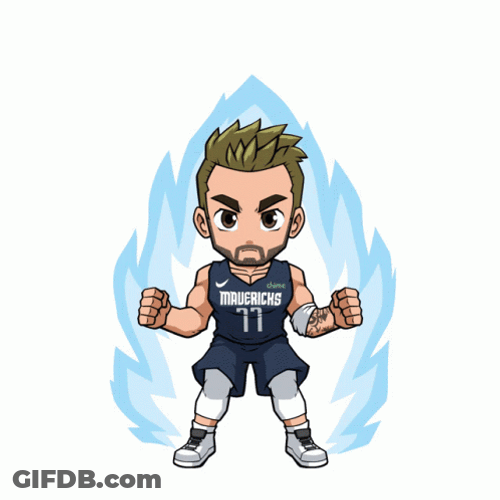 Dallas Mavericks Animated Player Super Saiyan GIF
