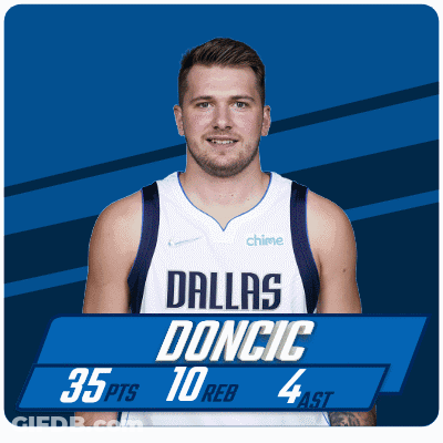 Dallas Mavericks Basketball Player On Blue Background GIF