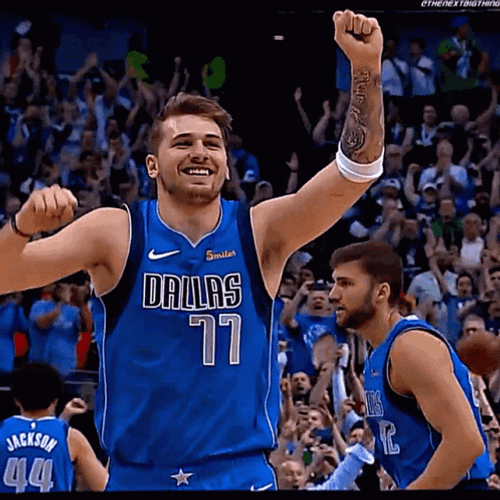 Dallas Mavericks Luka Doncic Hi Five Nowitzki GIF