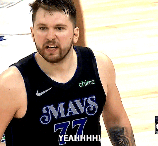 Dallas Mavericks Luka Doncic Shout Yeah GIF