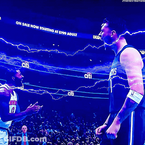 Dallas Mavericks Player Layering Logo GIF